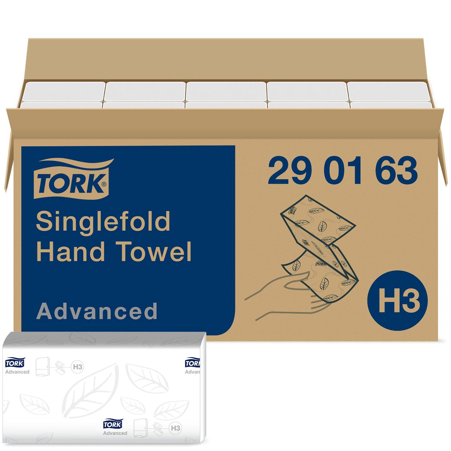 Tork Soft Singlefold Håndark Hvid H3 15x250stk