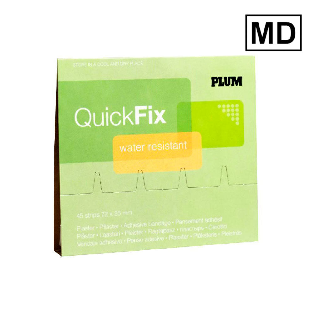 Hæfteplaster QuickFix 72x25mm vandfast, 6x45 stk