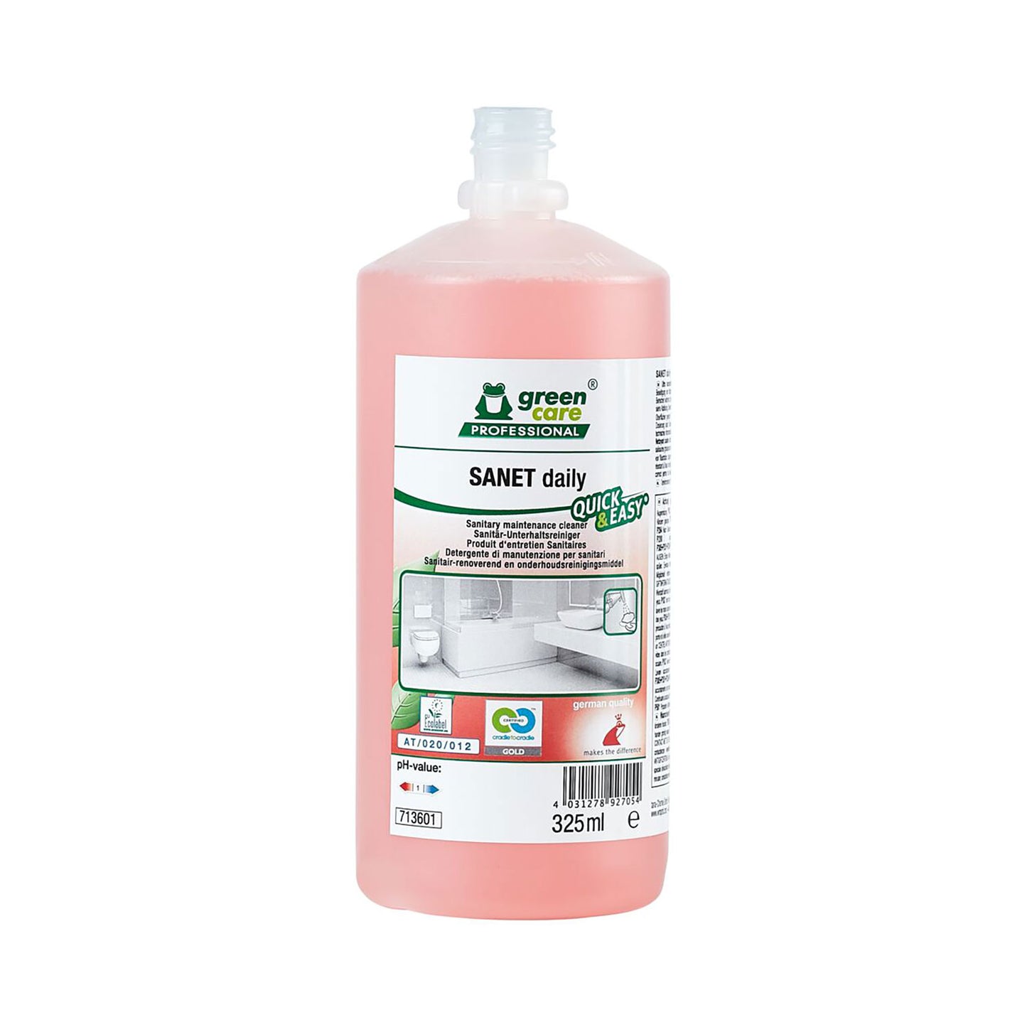 Green Care Professional SANET daily Quick & Easy er lavet til, hurtig og nem, rengøring af badeværelset.